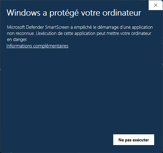 Step 01 — Windows SmartScreen warning screen